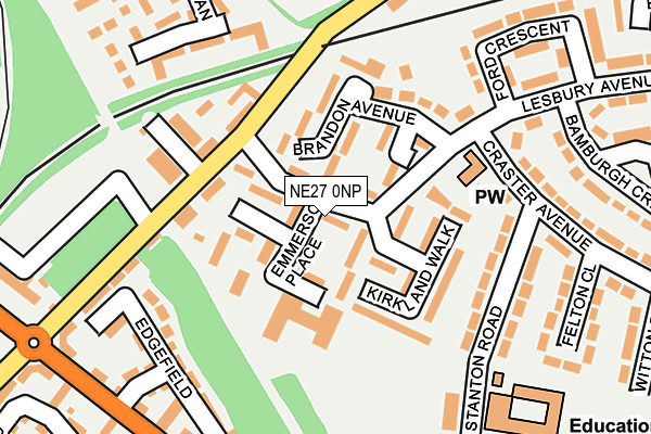 NE27 0NP map - OS OpenMap – Local (Ordnance Survey)