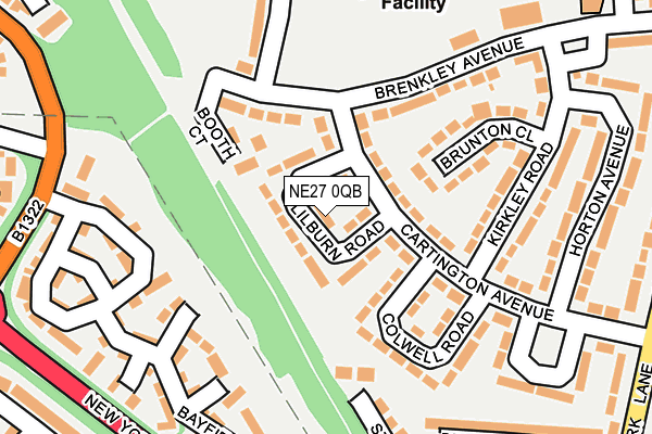 NE27 0QB map - OS OpenMap – Local (Ordnance Survey)