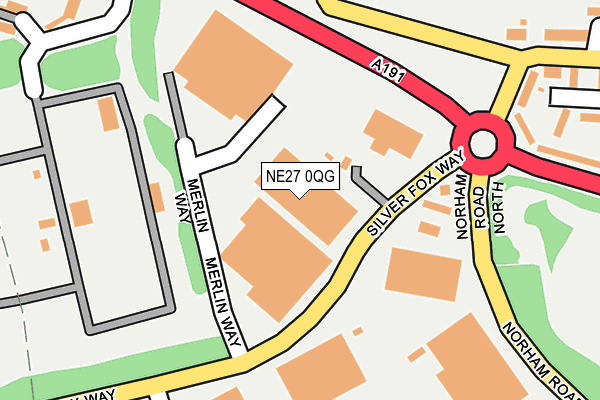 NE27 0QG map - OS OpenMap – Local (Ordnance Survey)