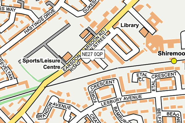 NE27 0QP map - OS OpenMap – Local (Ordnance Survey)