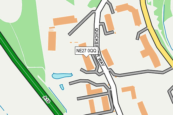 NE27 0QQ map - OS OpenMap – Local (Ordnance Survey)