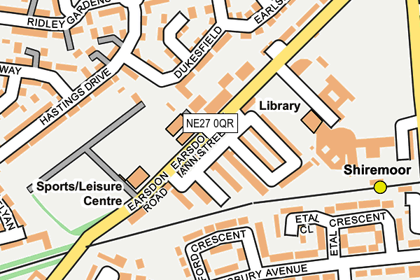 NE27 0QR map - OS OpenMap – Local (Ordnance Survey)