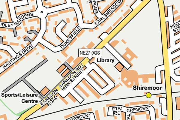 NE27 0QS map - OS OpenMap – Local (Ordnance Survey)