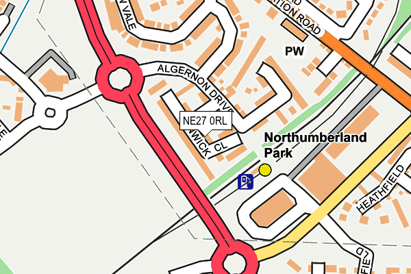 NE27 0RL map - OS OpenMap – Local (Ordnance Survey)