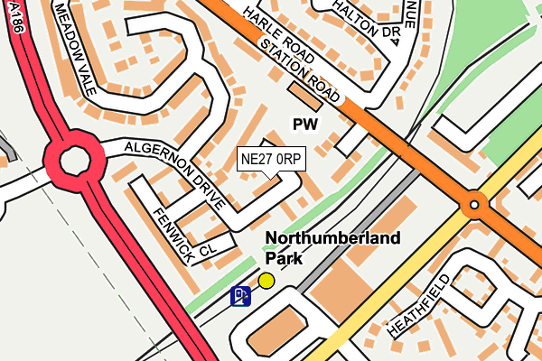 NE27 0RP map - OS OpenMap – Local (Ordnance Survey)