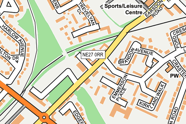 NE27 0RR map - OS OpenMap – Local (Ordnance Survey)