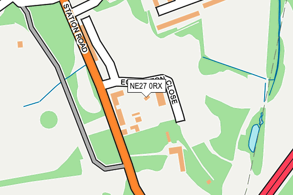 NE27 0RX map - OS OpenMap – Local (Ordnance Survey)