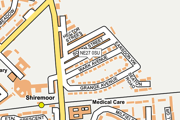 NE27 0SU map - OS OpenMap – Local (Ordnance Survey)