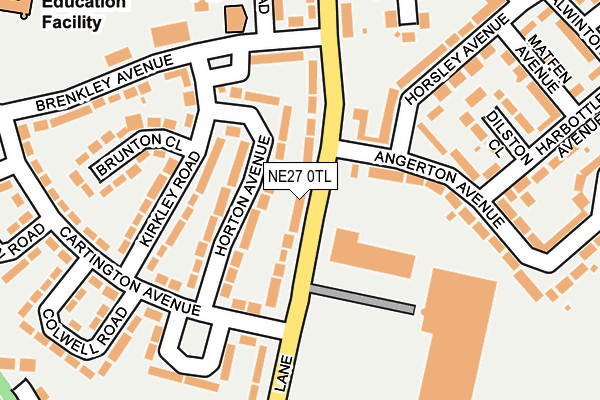 NE27 0TL map - OS OpenMap – Local (Ordnance Survey)