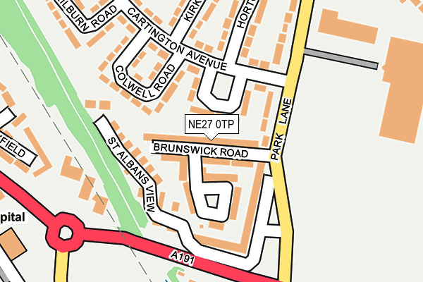 NE27 0TP map - OS OpenMap – Local (Ordnance Survey)