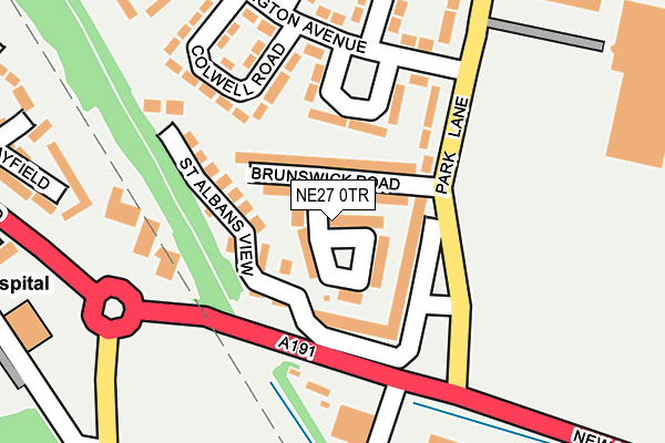 NE27 0TR map - OS OpenMap – Local (Ordnance Survey)