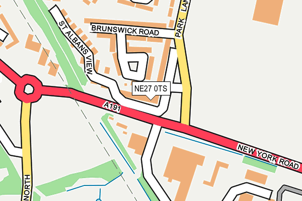 NE27 0TS map - OS OpenMap – Local (Ordnance Survey)