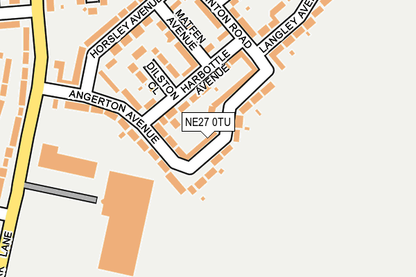 NE27 0TU map - OS OpenMap – Local (Ordnance Survey)
