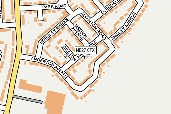 NE27 0TX map - OS OpenMap – Local (Ordnance Survey)