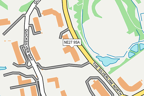 NE27 9SA map - OS OpenMap – Local (Ordnance Survey)