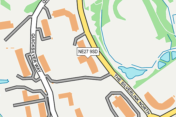 NE27 9SD map - OS OpenMap – Local (Ordnance Survey)
