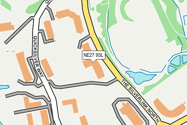NE27 9SL map - OS OpenMap – Local (Ordnance Survey)