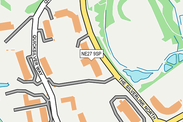 NE27 9SP map - OS OpenMap – Local (Ordnance Survey)