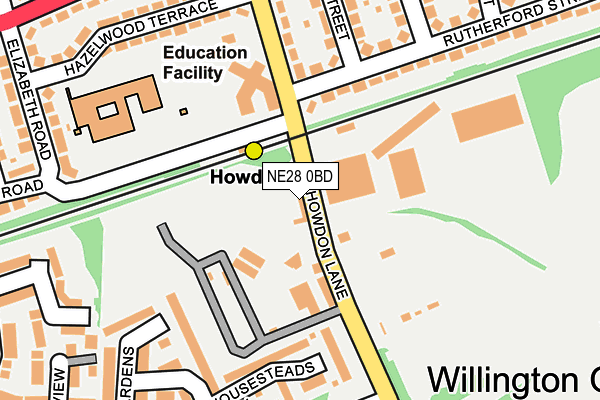 Map of HOWDON HIRE LTD at local scale