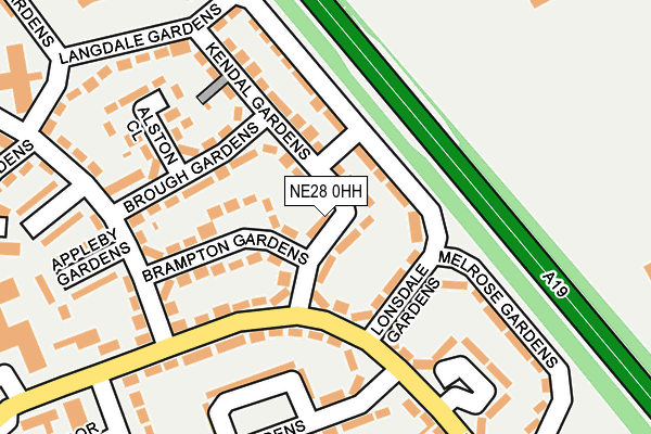 NE28 0HH map - OS OpenMap – Local (Ordnance Survey)