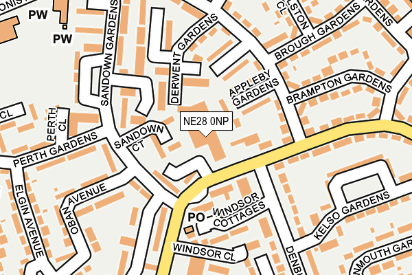 NE28 0NP map - OS OpenMap – Local (Ordnance Survey)