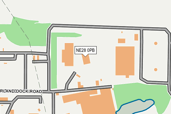 NE28 0PB map - OS OpenMap – Local (Ordnance Survey)
