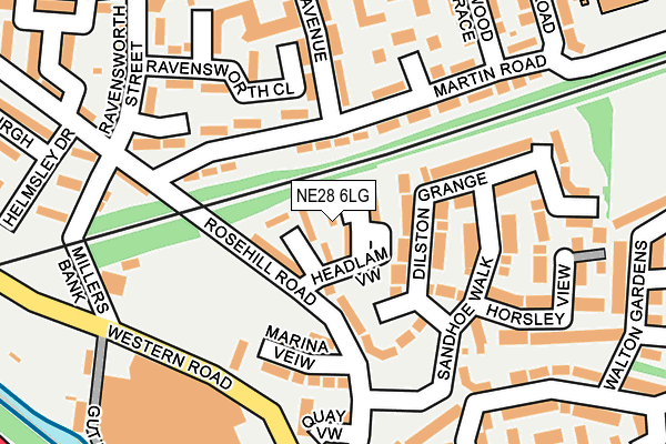 NE28 6LG map - OS OpenMap – Local (Ordnance Survey)
