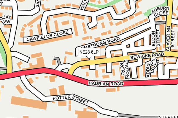 NE28 6LP map - OS OpenMap – Local (Ordnance Survey)