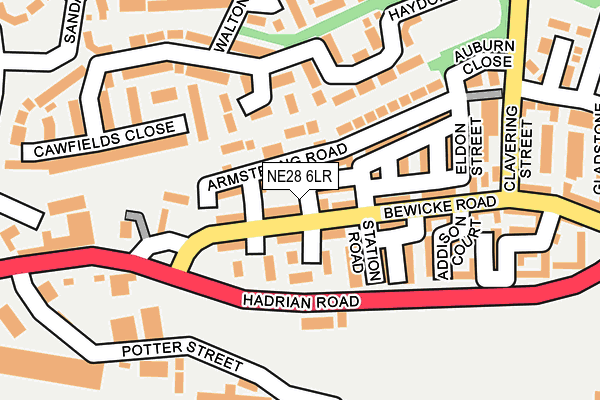 NE28 6LR map - OS OpenMap – Local (Ordnance Survey)