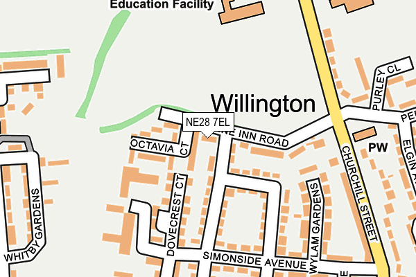 Map of WILLINGTON VILLAS (MANAGEMENT) LIMITED at local scale