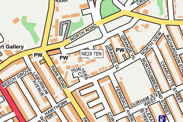 NE28 7EN map - OS OpenMap – Local (Ordnance Survey)