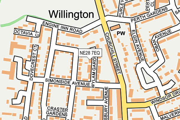 NE28 7EQ map - OS OpenMap – Local (Ordnance Survey)