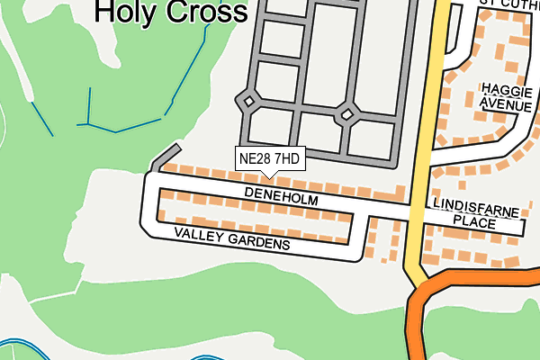 NE28 7HD map - OS OpenMap – Local (Ordnance Survey)