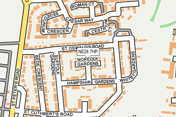 NE28 7HP map - OS OpenMap – Local (Ordnance Survey)