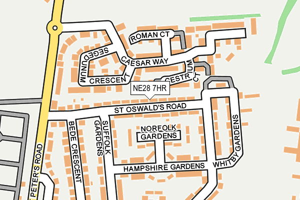 NE28 7HR map - OS OpenMap – Local (Ordnance Survey)
