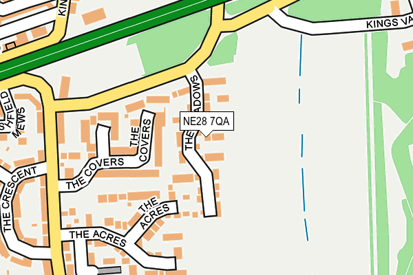 NE28 7QA map - OS OpenMap – Local (Ordnance Survey)