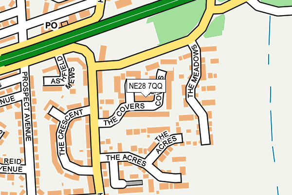 NE28 7QQ map - OS OpenMap – Local (Ordnance Survey)
