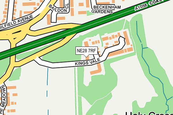 NE28 7RF map - OS OpenMap – Local (Ordnance Survey)