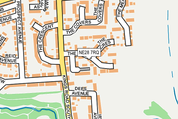 NE28 7RQ map - OS OpenMap – Local (Ordnance Survey)
