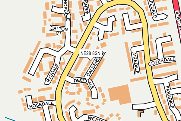 NE28 8SN map - OS OpenMap – Local (Ordnance Survey)