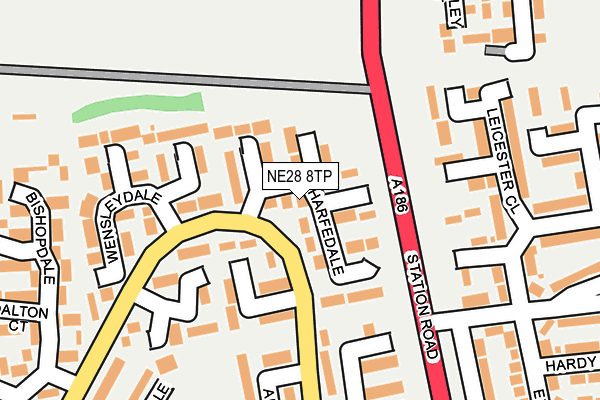 NE28 8TP map - OS OpenMap – Local (Ordnance Survey)