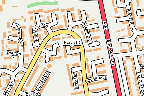 NE28 8TR map - OS OpenMap – Local (Ordnance Survey)