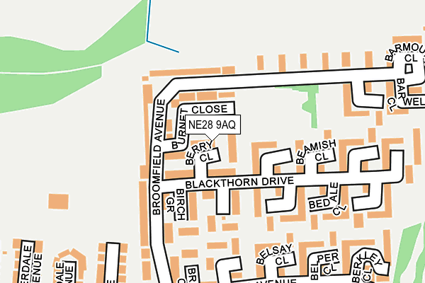 NE28 9AQ map - OS OpenMap – Local (Ordnance Survey)