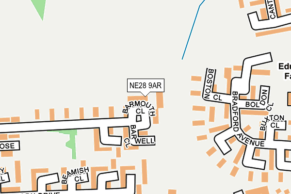 NE28 9AR map - OS OpenMap – Local (Ordnance Survey)