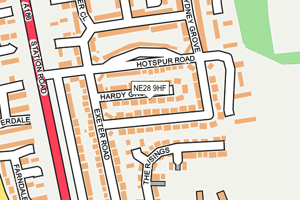 Map of HADRIAN HOME IMPROVEMENTS NE LIMITED at local scale