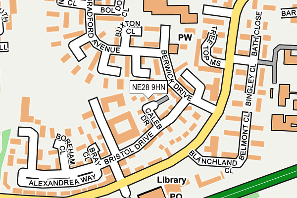 NE28 9HN map - OS OpenMap – Local (Ordnance Survey)