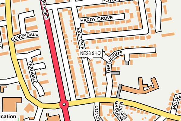 NE28 9HQ map - OS OpenMap – Local (Ordnance Survey)