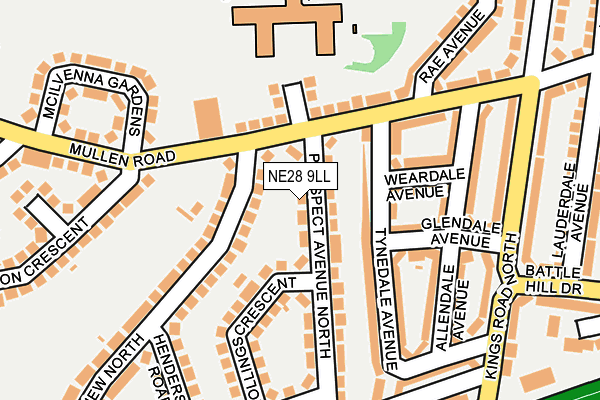 NE28 9LL map - OS OpenMap – Local (Ordnance Survey)
