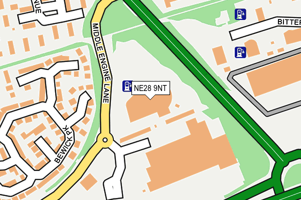 NE28 9NT map - OS OpenMap – Local (Ordnance Survey)