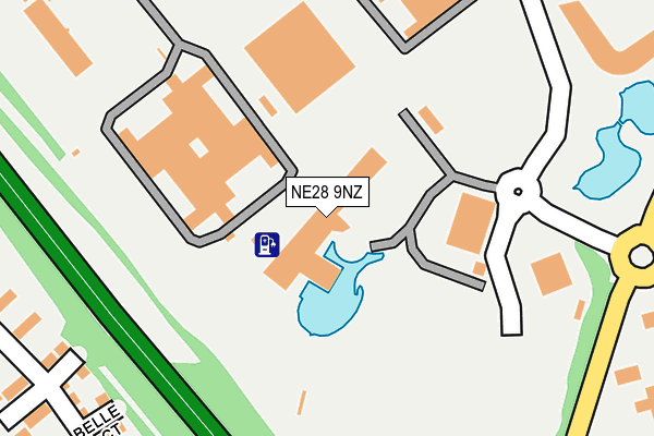 NE28 9NZ map - OS OpenMap – Local (Ordnance Survey)